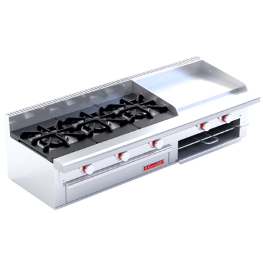 EC-3-GRILL DE MESA PETIT ESTUFA A GAS 3 QUEMADORES 1 PLANCHA Y 1 GRATINADOR