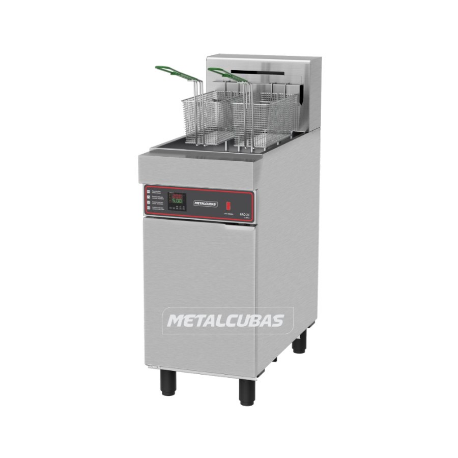 FAO2C METALCUBAS FREIDORA INDUSTRIAL ELECTRICA CON ZONA FRIA 30L 220V TRIFASICA