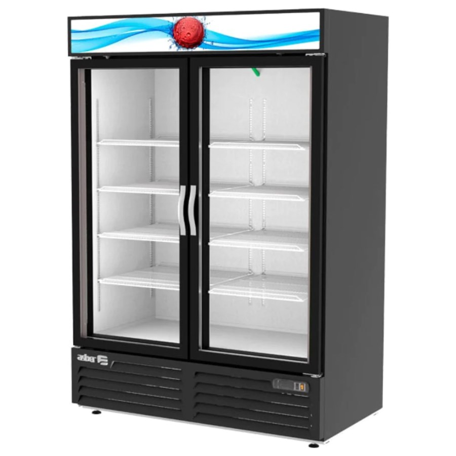 ARMD 37 HC ASBER REFRIGERADOR 2 PUERTAS CRISTAL CON DISPLAY MERCHANDISER LINE