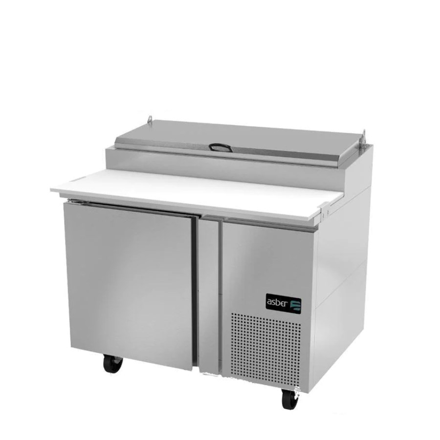 APTP-46 HC ASBER MESA REFRIGERADA DE PREPARACIÓN DE PIZZA 6 INSERTOS