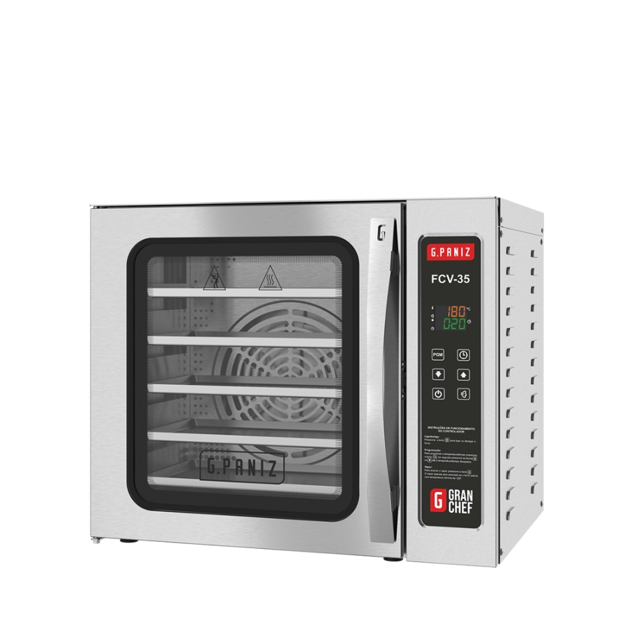 FCV35 G.PANIZ HORNO DE CONVECCION DIGITAL CON VAPOR 5 CHAROLAS 220V BIFASICO