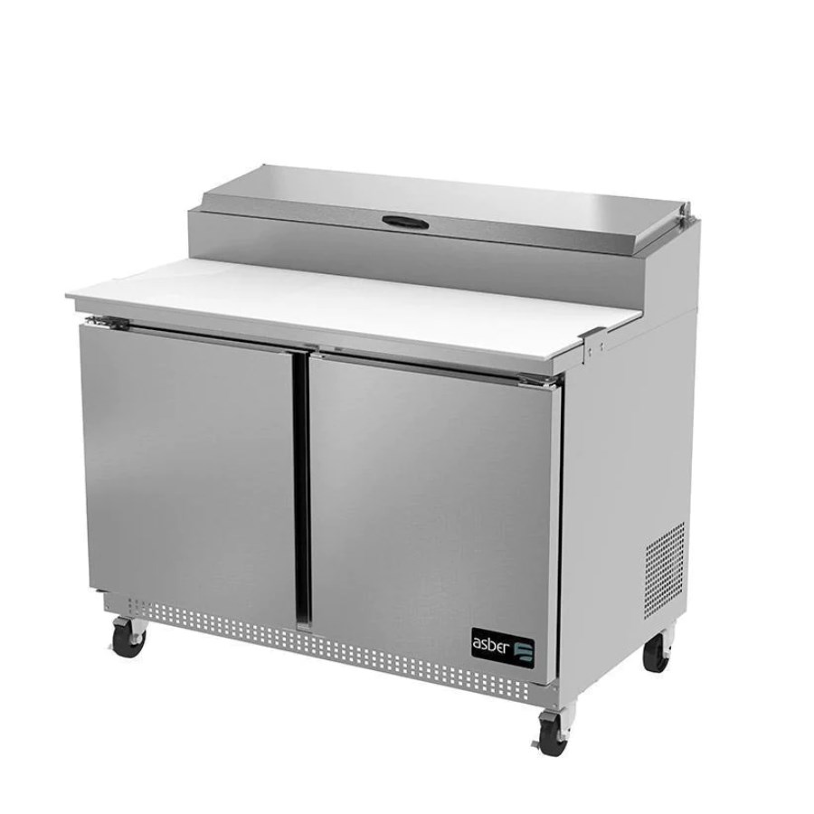 APTP 48 HC ASBER MESA REFRIGERADA DE PREPARACIÓN DE PIZZA 2 PUERTAS PROFESSIONAL LINE