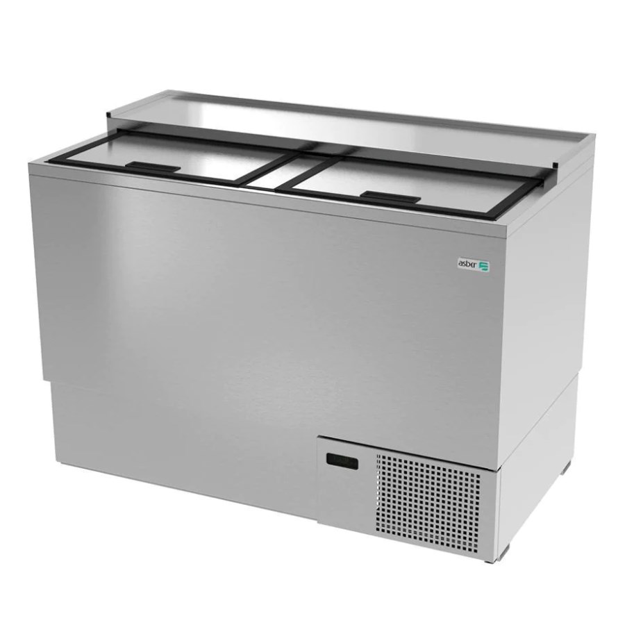 AGF-50-S HC ASBER CONGELADOR GLASS FROSTER ACERO INOXIDABLE 2 PUERTAS CORREDIZAS