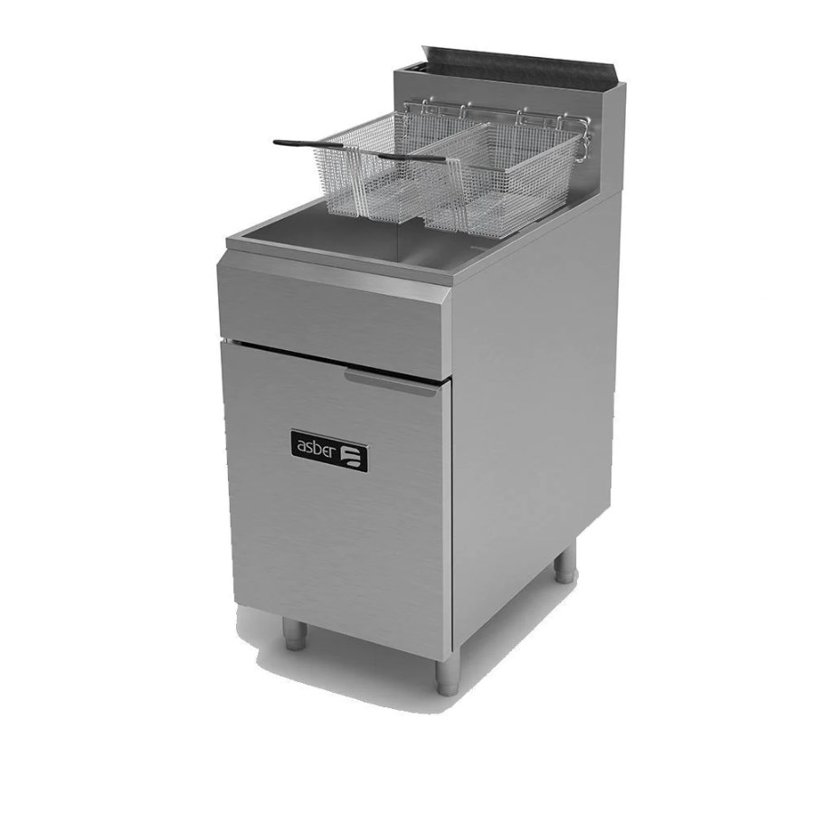 AEF-75-S ASBER FREIDORA A GAS 1 TINA 4 QUEMADORES