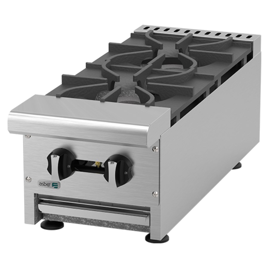 AEHP-2-12 ASBER PARRILLA A GAS DE 2 FUEGOS ABIERTOS