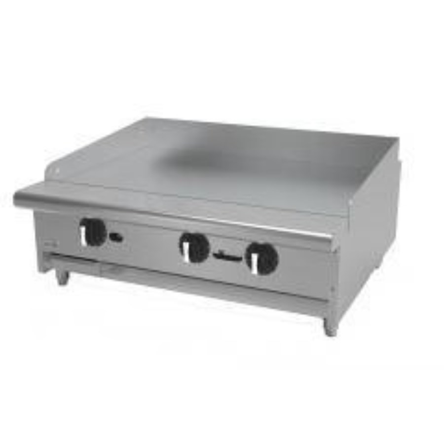 AETG-36-H ASBER PLANCHA LISA TERMOSTATICA A GAS CON PLACA DE 3/4