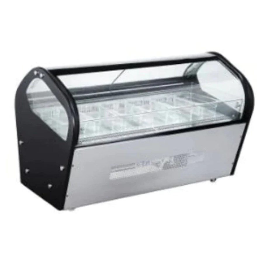 RTD-122L MIGSA VITRINA EXHIBIDORA DE HELADOS DE 6 INSERTOS SOBRE MOSTRADOR