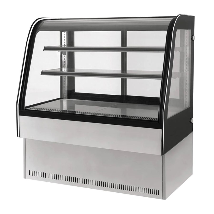 GN-900C2 MIGSA VITRINA EXHIBIDORA DE CRISTAL CURVO CAPACIDAD DE 225 LITROS