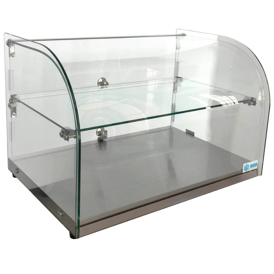 RTZ-45L MIGSA VITRINA EXHIBIDORA NEUTRA CRISTAL CURVO
