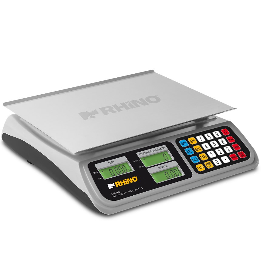 BAR-8RS RHINO BÁSCULA ELECTRÓNICA MULTIFUNCIONES 40 KG CON PUERTO USB