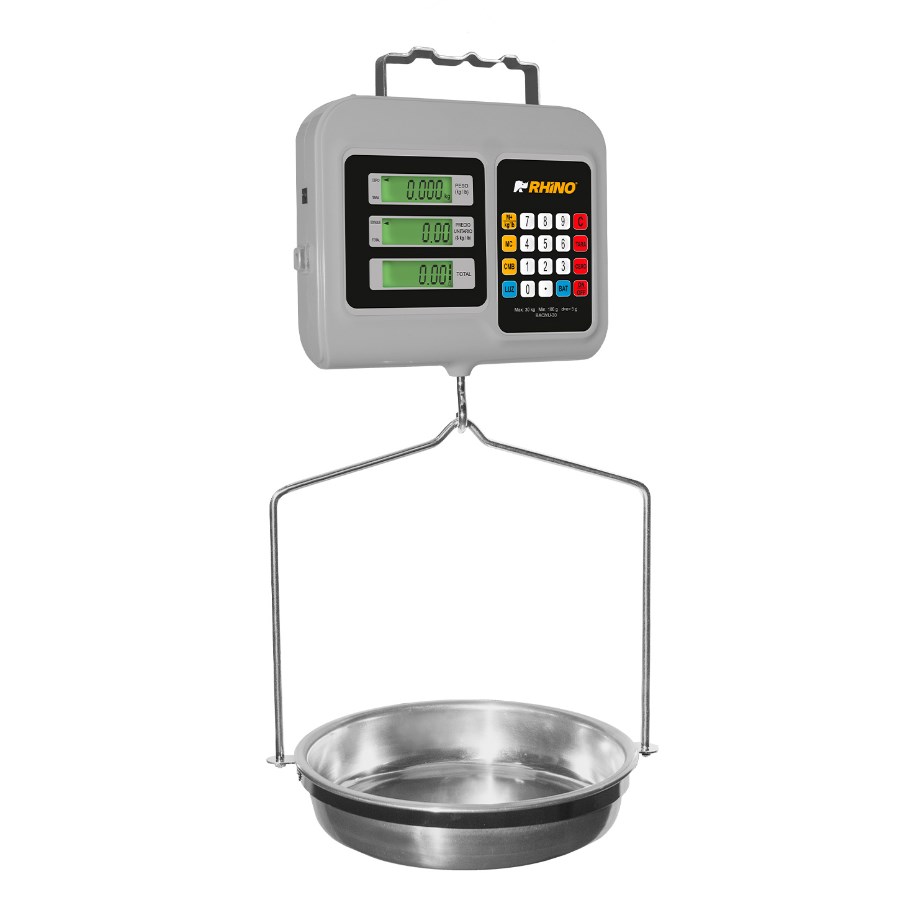BACMU-30 RHINO BÁSCULA COLGANTE RECARGABLE 30 KG