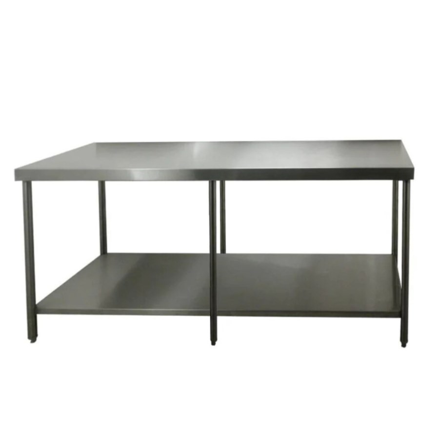 MI250iE MAQUIPAN MESA ISLA ACERO INOXIDABLE CON ENTREPAÑO 250 X 70