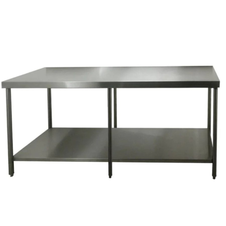 MI290iE MAQUIPAN MESA ISLA ACERO INOXIDABLE CON ENTREPAÑO 290 X 70