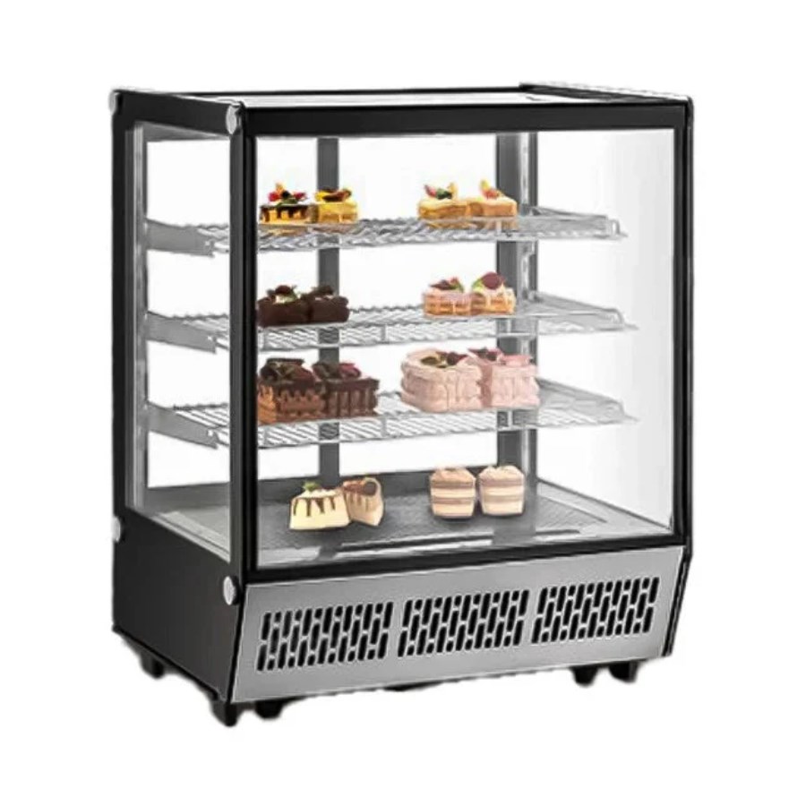 CW-195 MIGSA VITRINA REFRIGERADA CRISTAL RECTO CON 4 NIVELES DE EXHIBICION